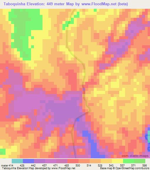 Taboquinha,Brazil Elevation Map