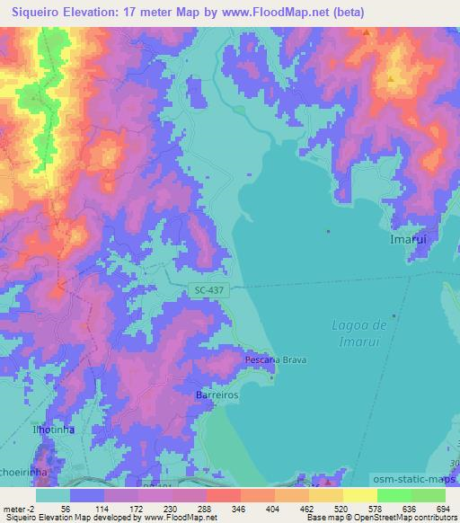 Siqueiro,Brazil Elevation Map
