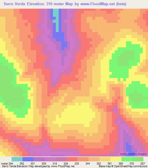 Serro Verde,Brazil Elevation Map