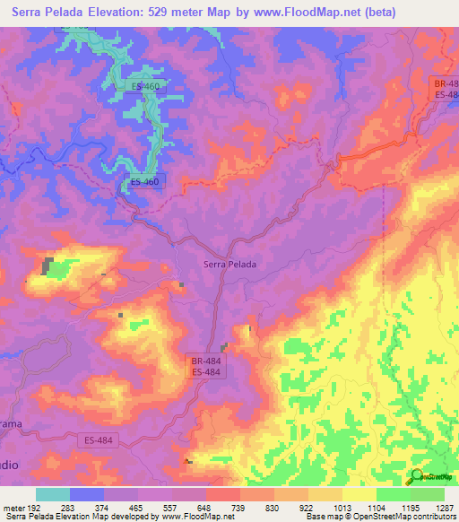 Serra Pelada,Brazil Elevation Map