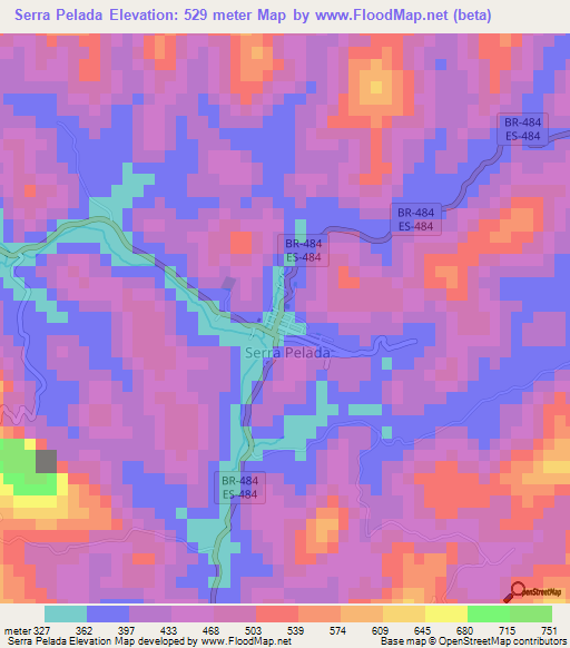 Serra Pelada,Brazil Elevation Map