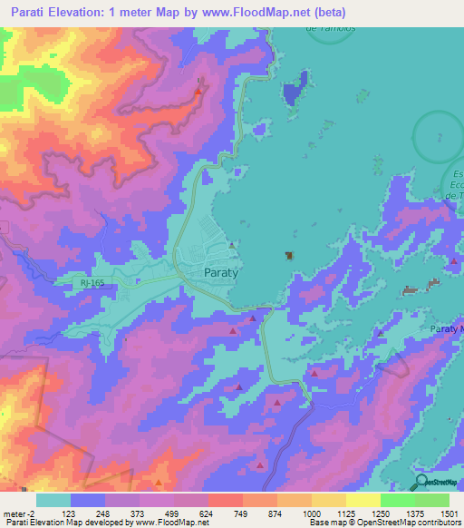 Parati,Brazil Elevation Map