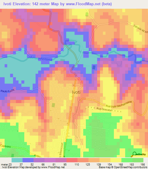 Ivoti,Brazil Elevation Map