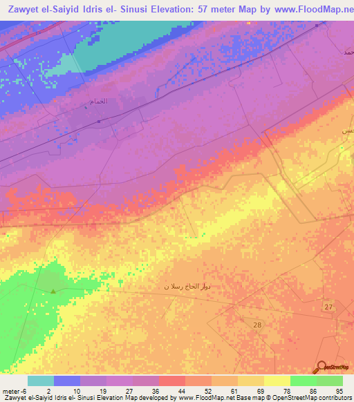 Zawyet el-Saiyid Idris el- Sinusi,Egypt Elevation Map