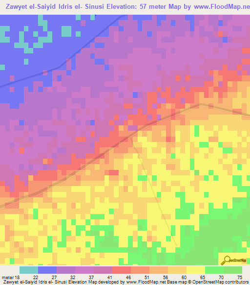 Zawyet el-Saiyid Idris el- Sinusi,Egypt Elevation Map