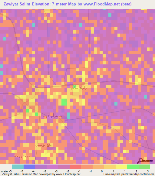 Zawiyat Salim,Egypt Elevation Map