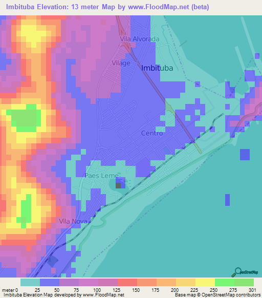 Imbituba,Brazil Elevation Map