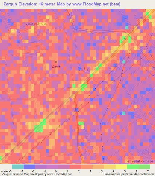 Zarqun,Egypt Elevation Map