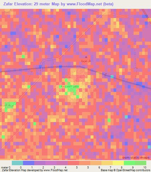 Zafar,Egypt Elevation Map