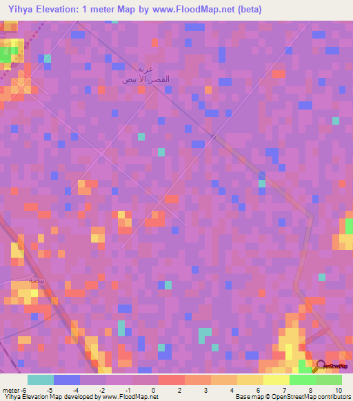 Yihya,Egypt Elevation Map