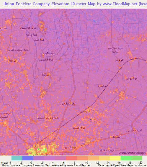 Union Fonciere Company,Egypt Elevation Map