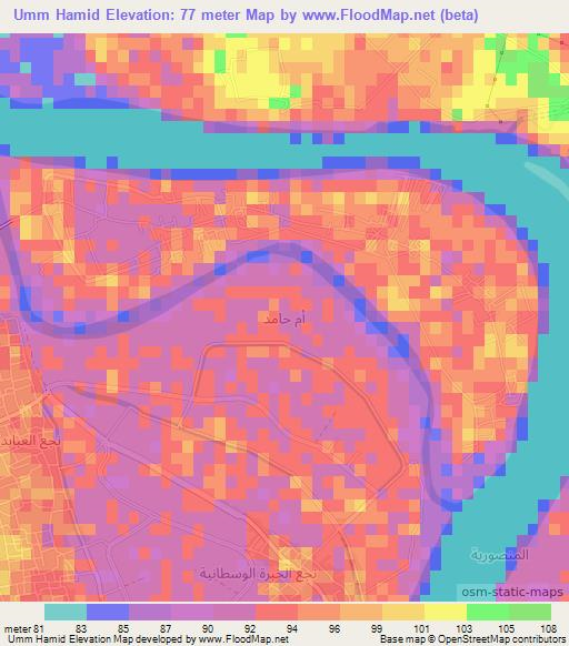 Umm Hamid,Egypt Elevation Map