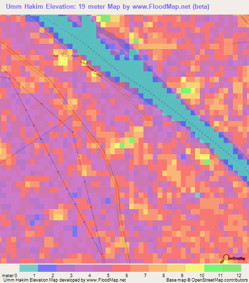 Umm Hakim,Egypt Elevation Map