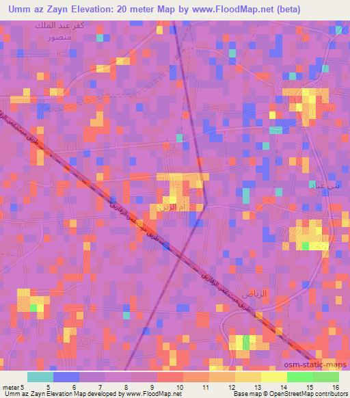 Umm az Zayn,Egypt Elevation Map