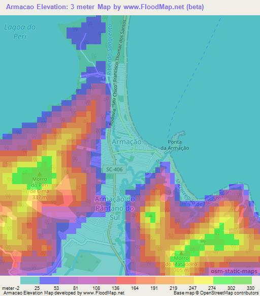 Armacao,Brazil Elevation Map