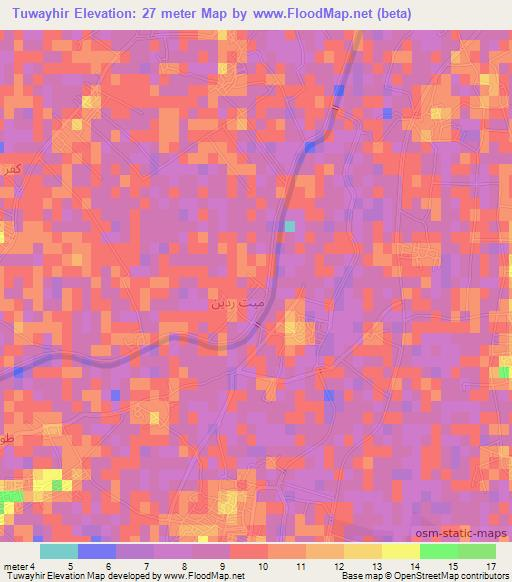 Tuwayhir,Egypt Elevation Map