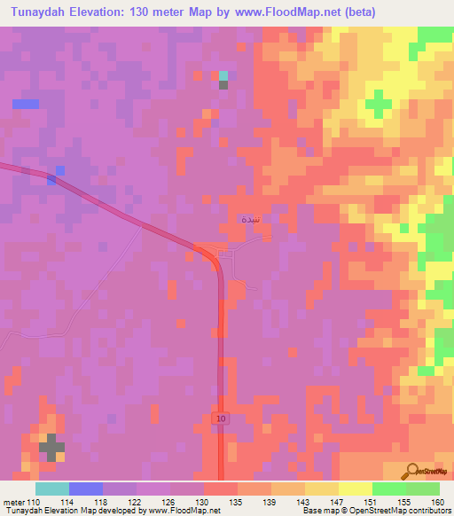 Tunaydah,Egypt Elevation Map