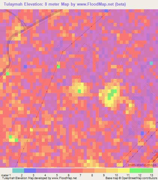 Tulaymah,Egypt Elevation Map