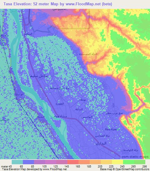 Tasa,Egypt Elevation Map