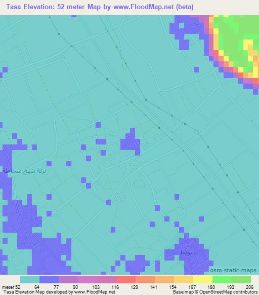 Tasa,Egypt Elevation Map