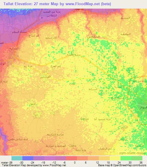 Tallat,Egypt Elevation Map