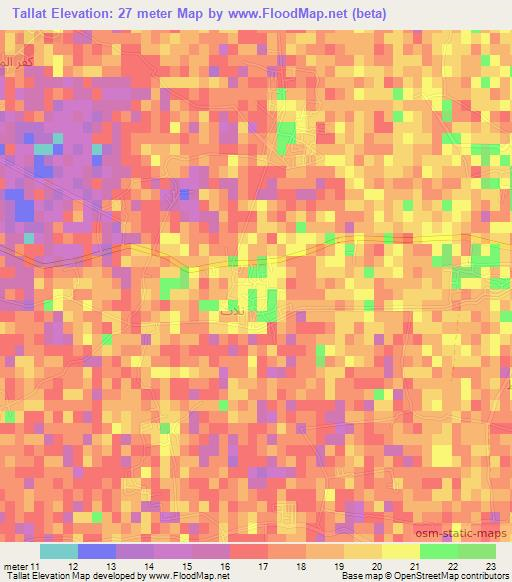 Tallat,Egypt Elevation Map