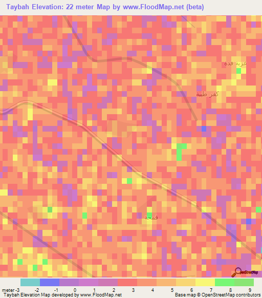 Taybah,Egypt Elevation Map