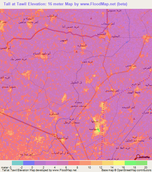 Tall at Tawil,Egypt Elevation Map