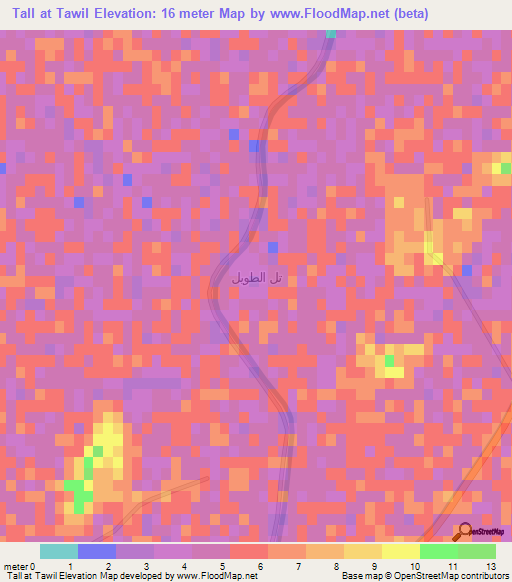 Tall at Tawil,Egypt Elevation Map