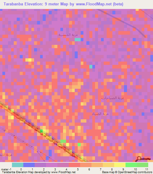 Tarabanba,Egypt Elevation Map