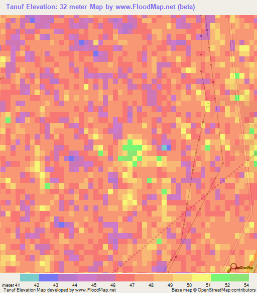 Tanuf,Egypt Elevation Map