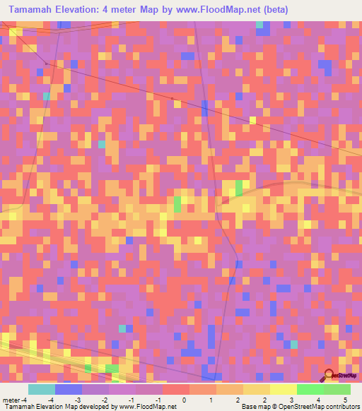 Tamamah,Egypt Elevation Map