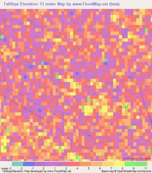 Tallibqa,Egypt Elevation Map