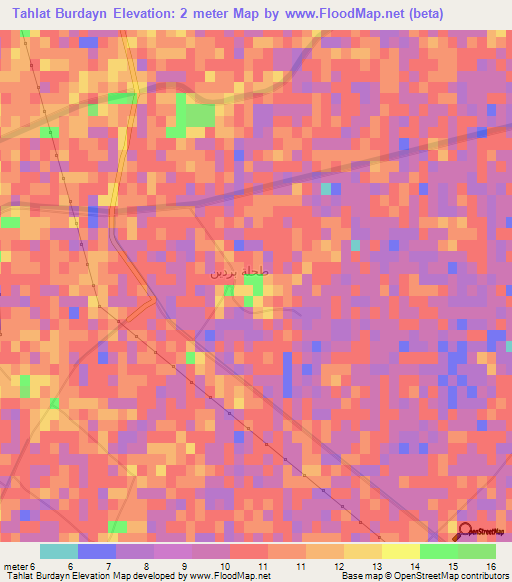 Tahlat Burdayn,Egypt Elevation Map