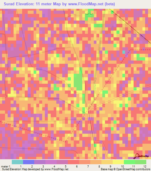 Surad,Egypt Elevation Map