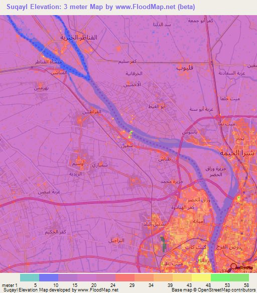 Suqayl,Egypt Elevation Map