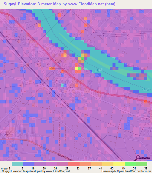 Suqayl,Egypt Elevation Map