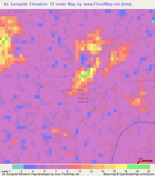 As Sunaytah,Egypt Elevation Map