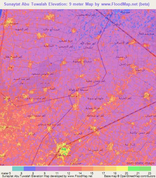 Sunaytat Abu Tuwalah,Egypt Elevation Map