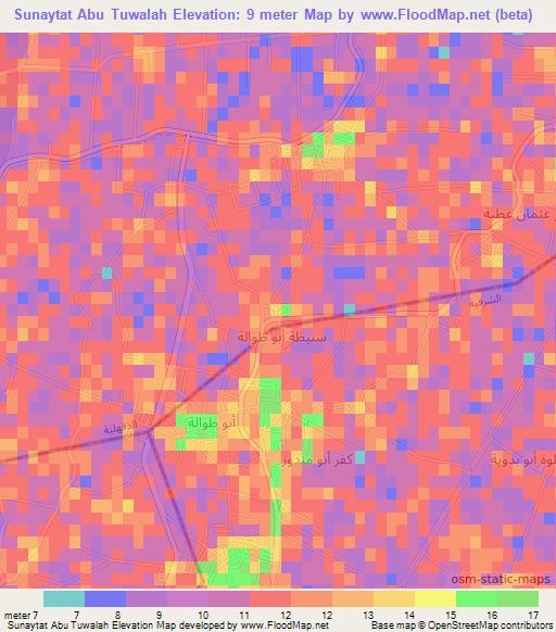 Sunaytat Abu Tuwalah,Egypt Elevation Map