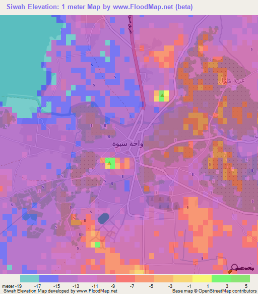 Siwah,Egypt Elevation Map