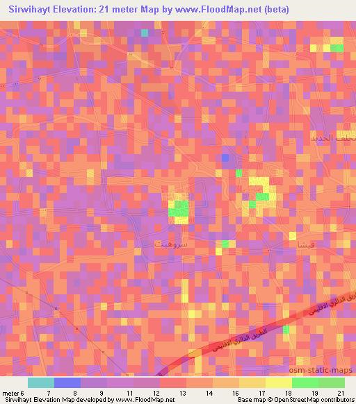 Sirwihayt,Egypt Elevation Map