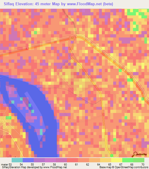 Siflaq,Egypt Elevation Map