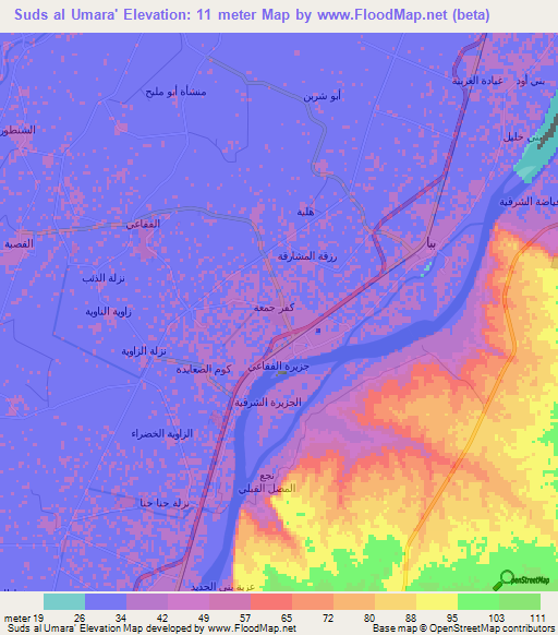 Suds al Umara',Egypt Elevation Map