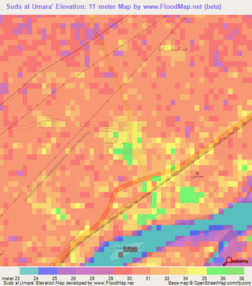 Suds al Umara',Egypt Elevation Map