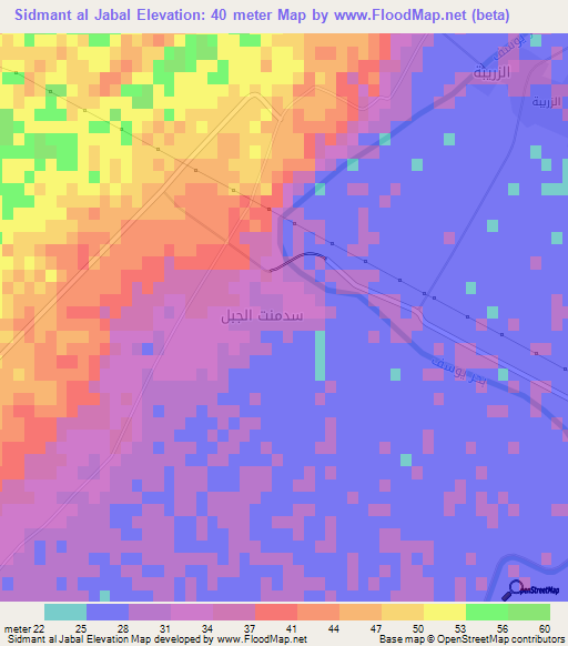 Sidmant al Jabal,Egypt Elevation Map