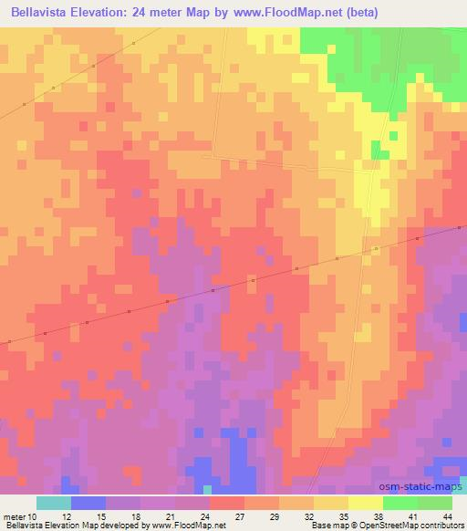 Bellavista,Mexico Elevation Map