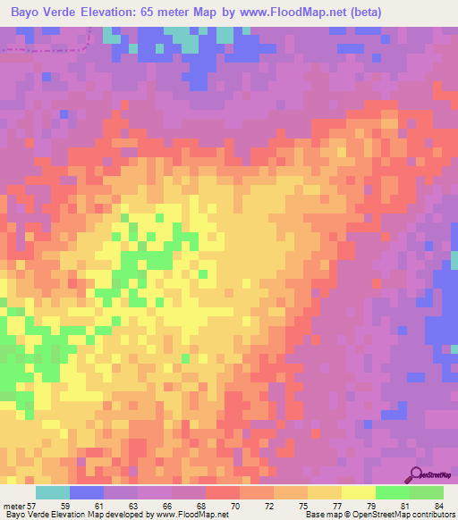 Bayo Verde,Mexico Elevation Map