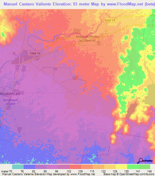 Manuel Castano Valiente,Mexico Elevation Map