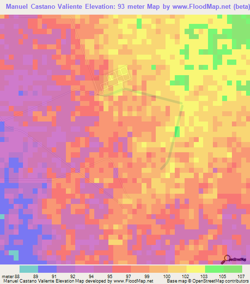 Manuel Castano Valiente,Mexico Elevation Map